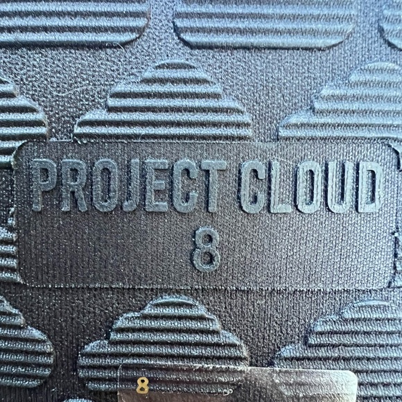 Project Cloud Black memory foam Slippers with White Heart gift dust travel bag - Picture 5 of 7